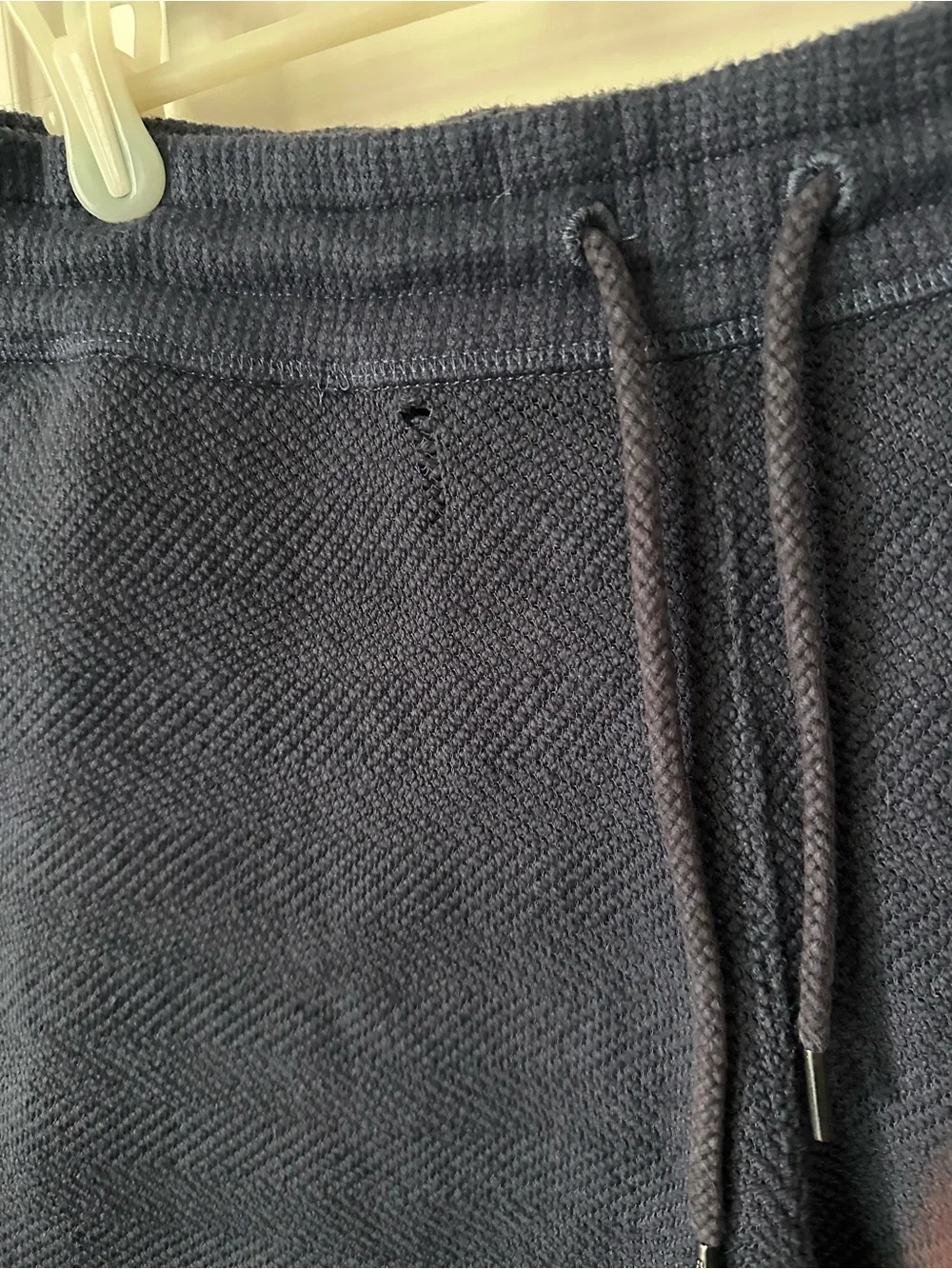 Faherty Whitewater Shorts Mens Small Organic Cotton Navy Drawstring Textured